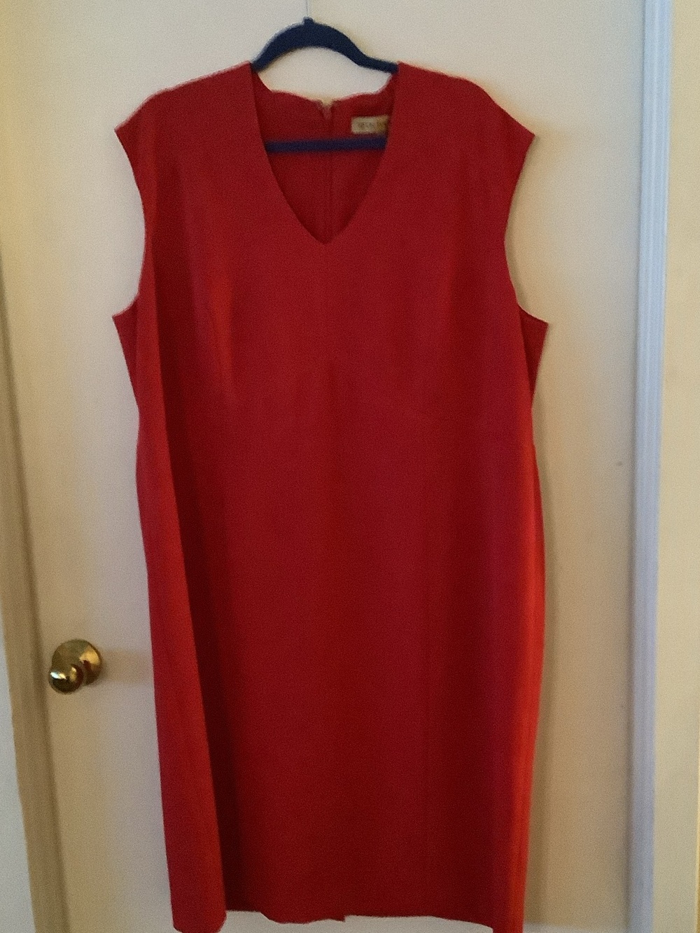 Nipon Boutique Red Sleeveless V-Neck Shift Dress